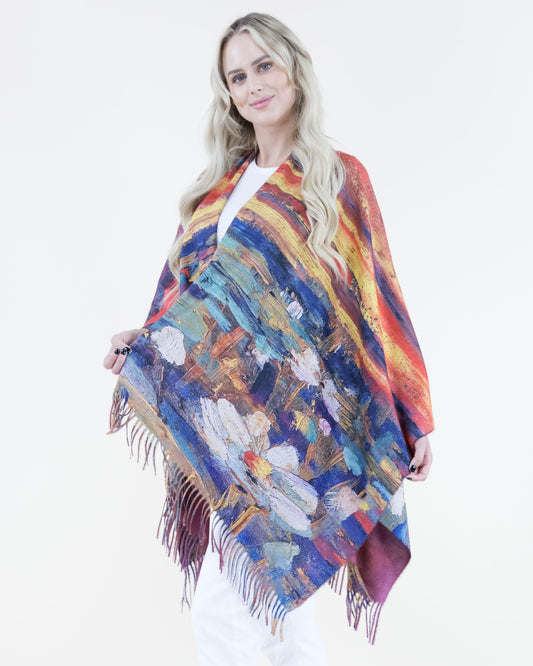 Water Lilies Ruana Wrap