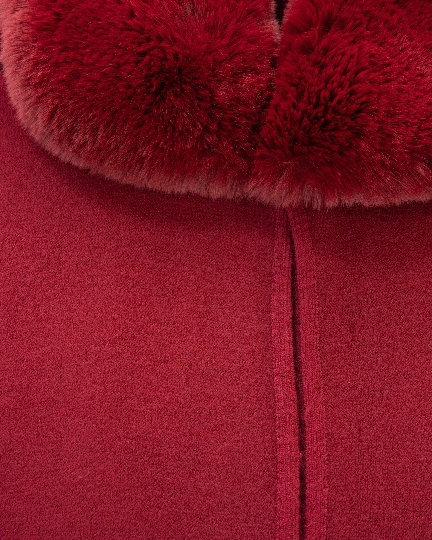 Faux Fur Neck and Sleeve Cape