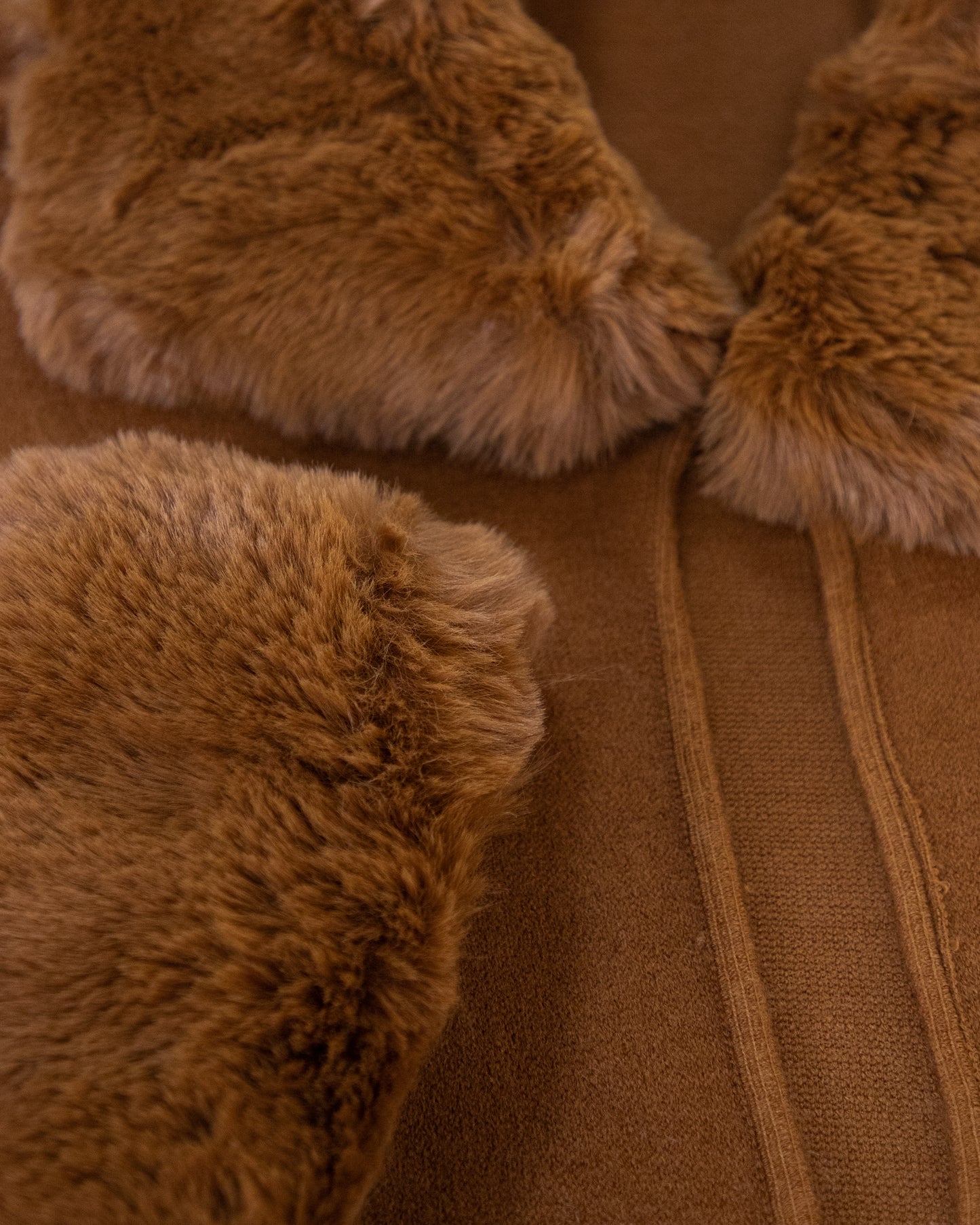 Faux Fur Neck and Sleeve Cape