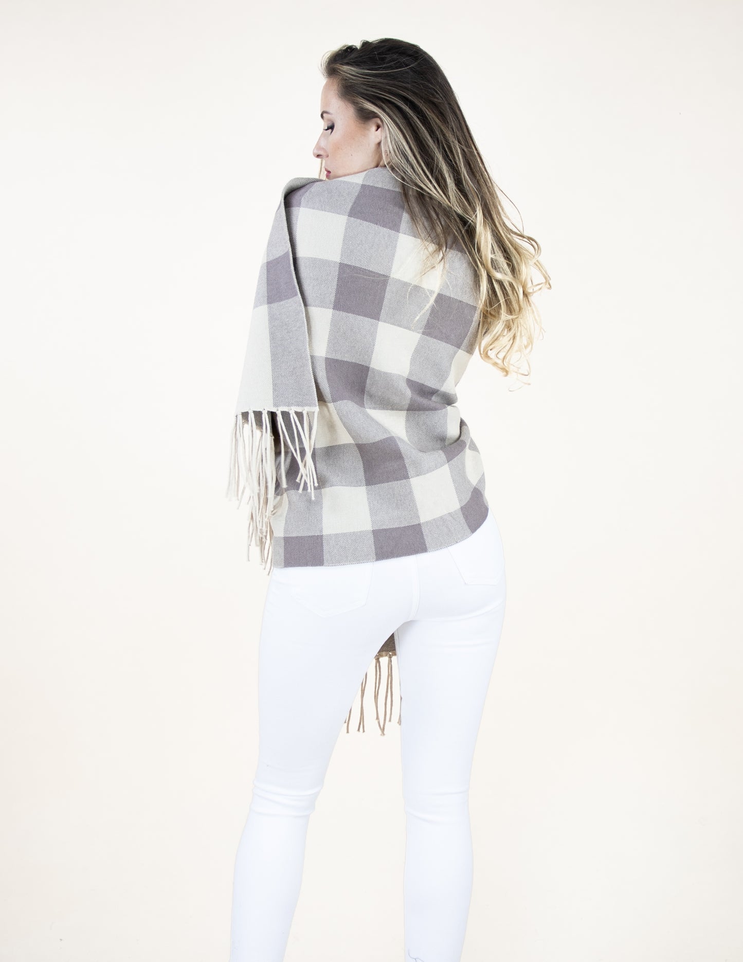 Flannel Sweater Shawl Scarf Cardigan