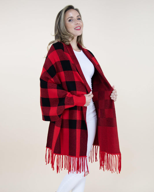 Flannel Sweater Shawl Scarf Cardigan