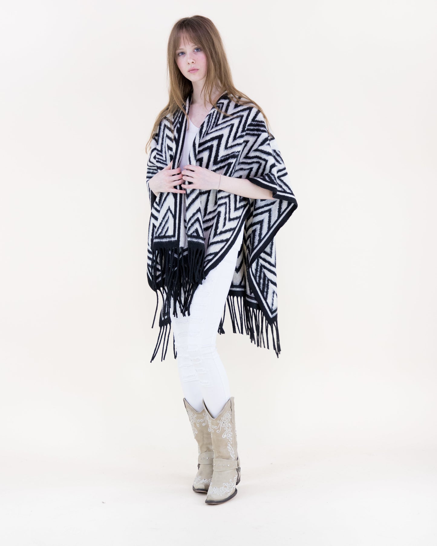 Wild Chevron Ruana Wrap