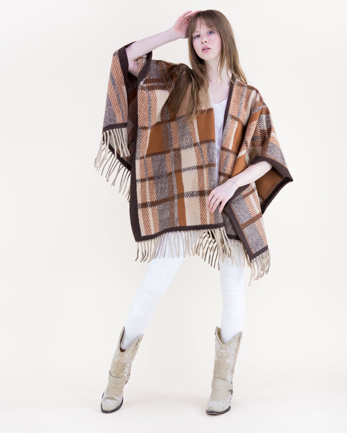 Autumn Monochrome Ruana Wrap