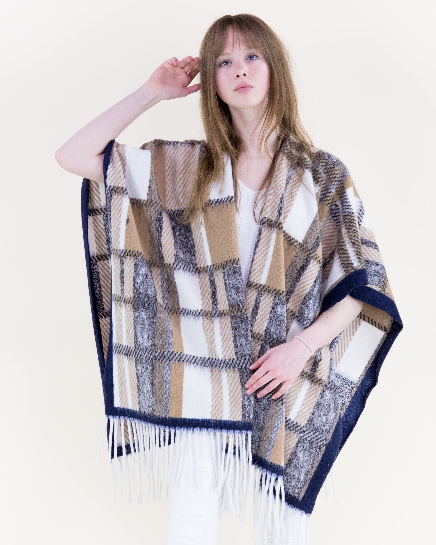 Autumn Monochrome Ruana Wrap