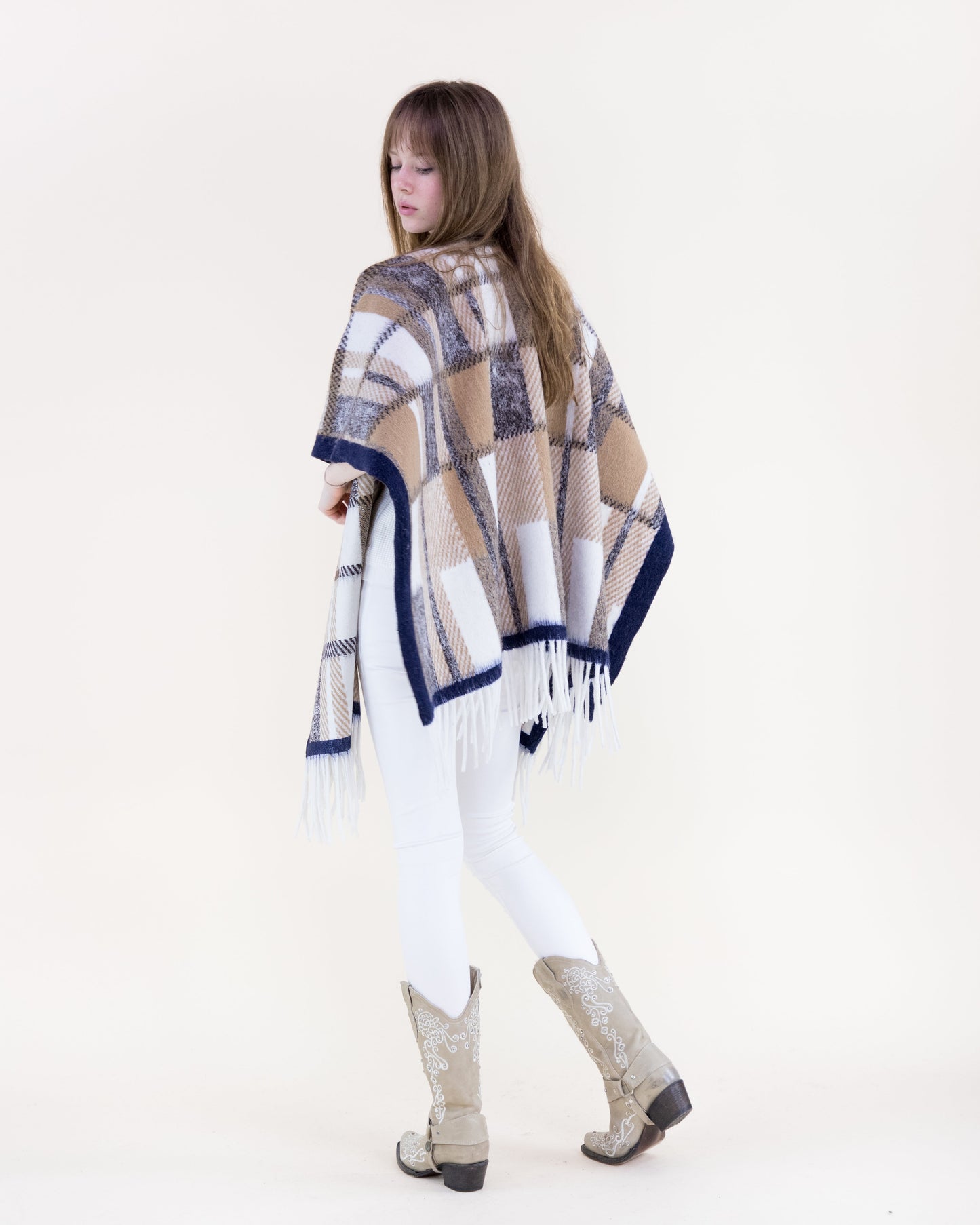 Autumn Monochrome Ruana Wrap