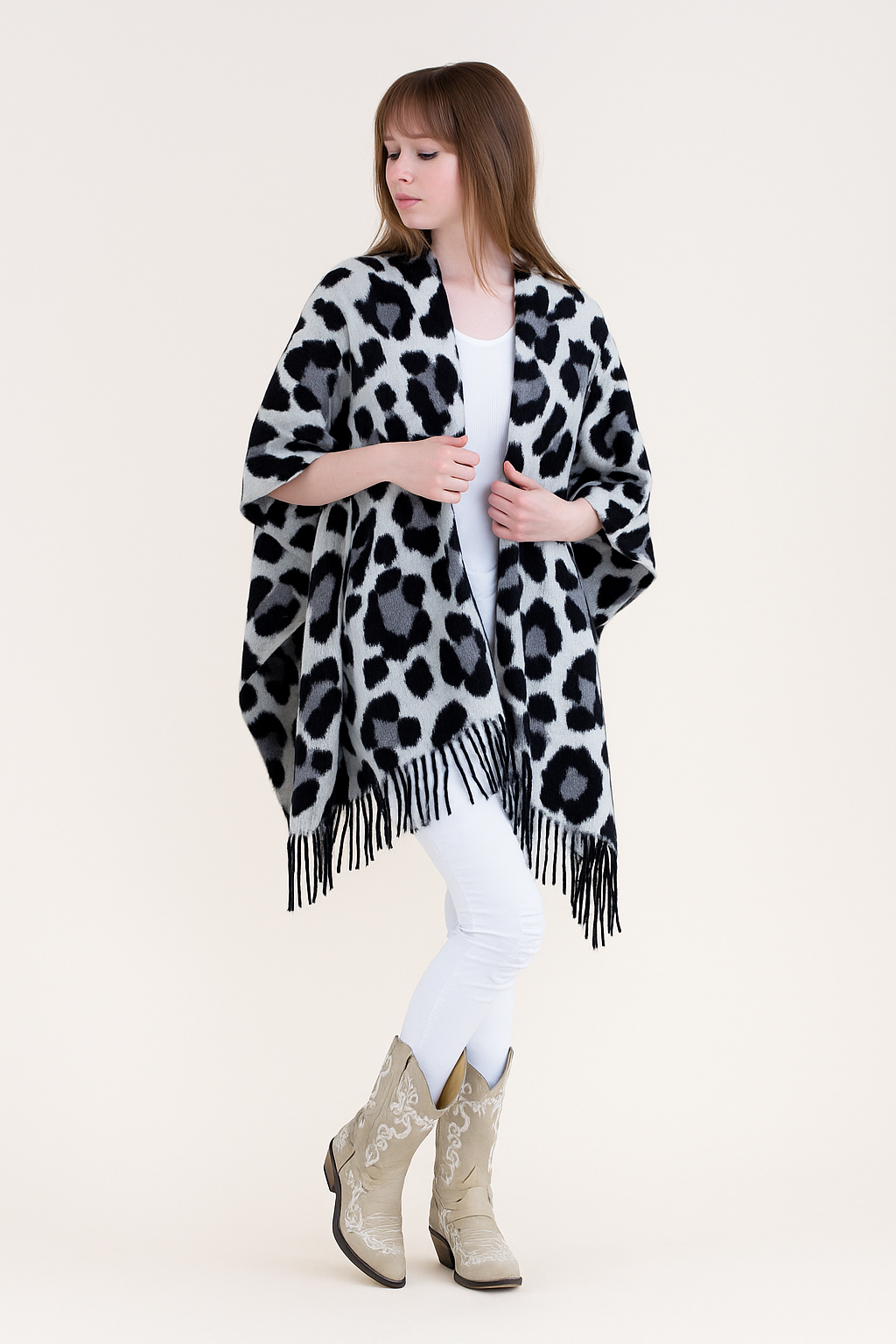 Leopard Animal Print Ruana Wrap