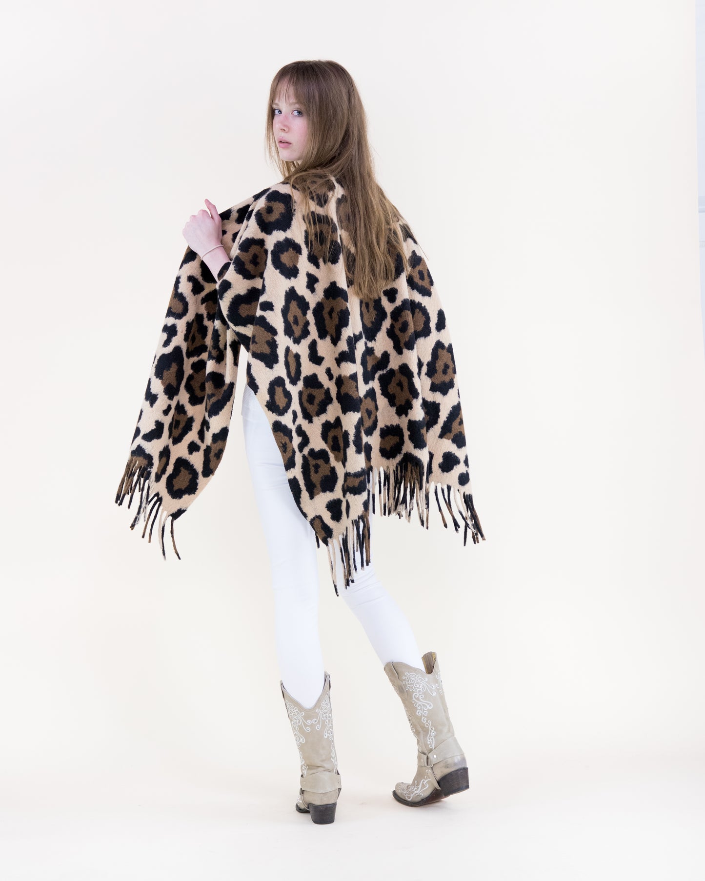 Leopard Animal Print Ruana Wrap