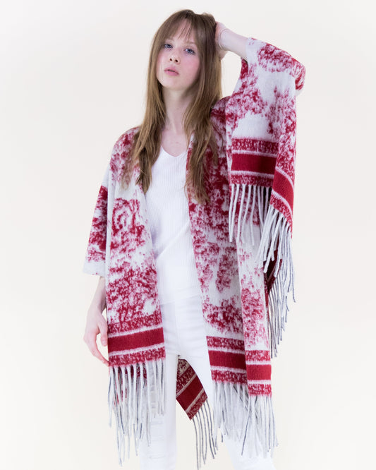 Vintage Animal & Terrain Ruana Wrap