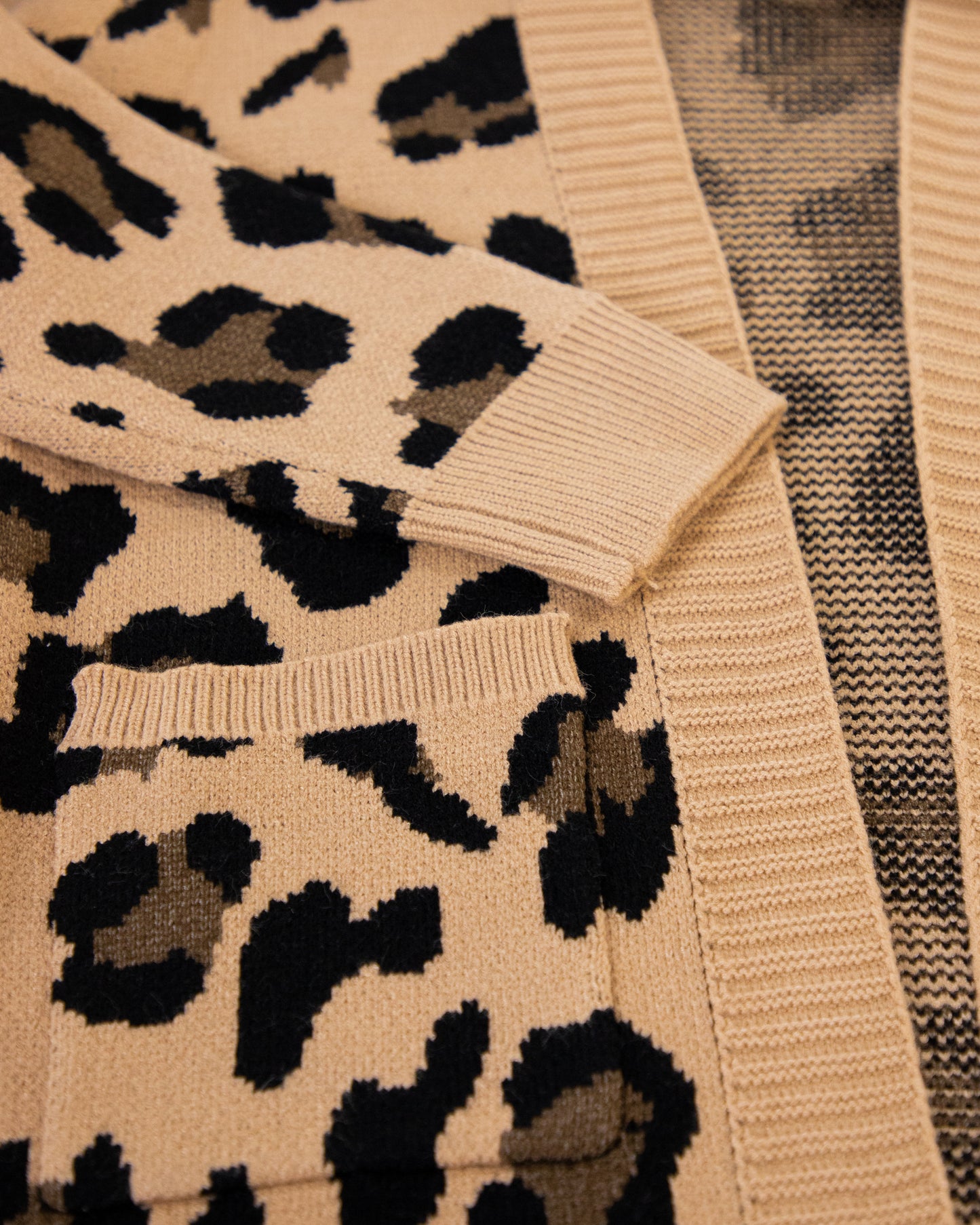 Leopard Cardigan w/ Front Pockets