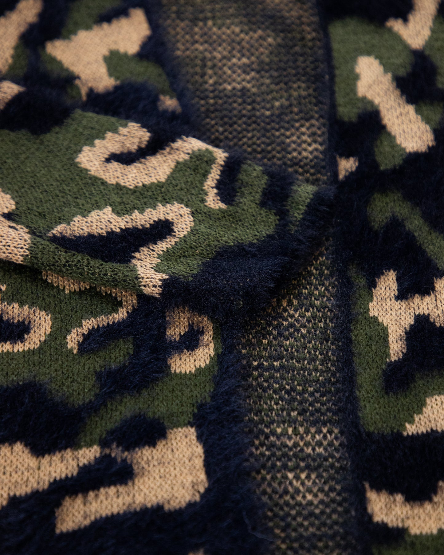 Eyelash Camouflage Long Sleeve Cardigan W/ Pockets - (S/M, L/XL)
