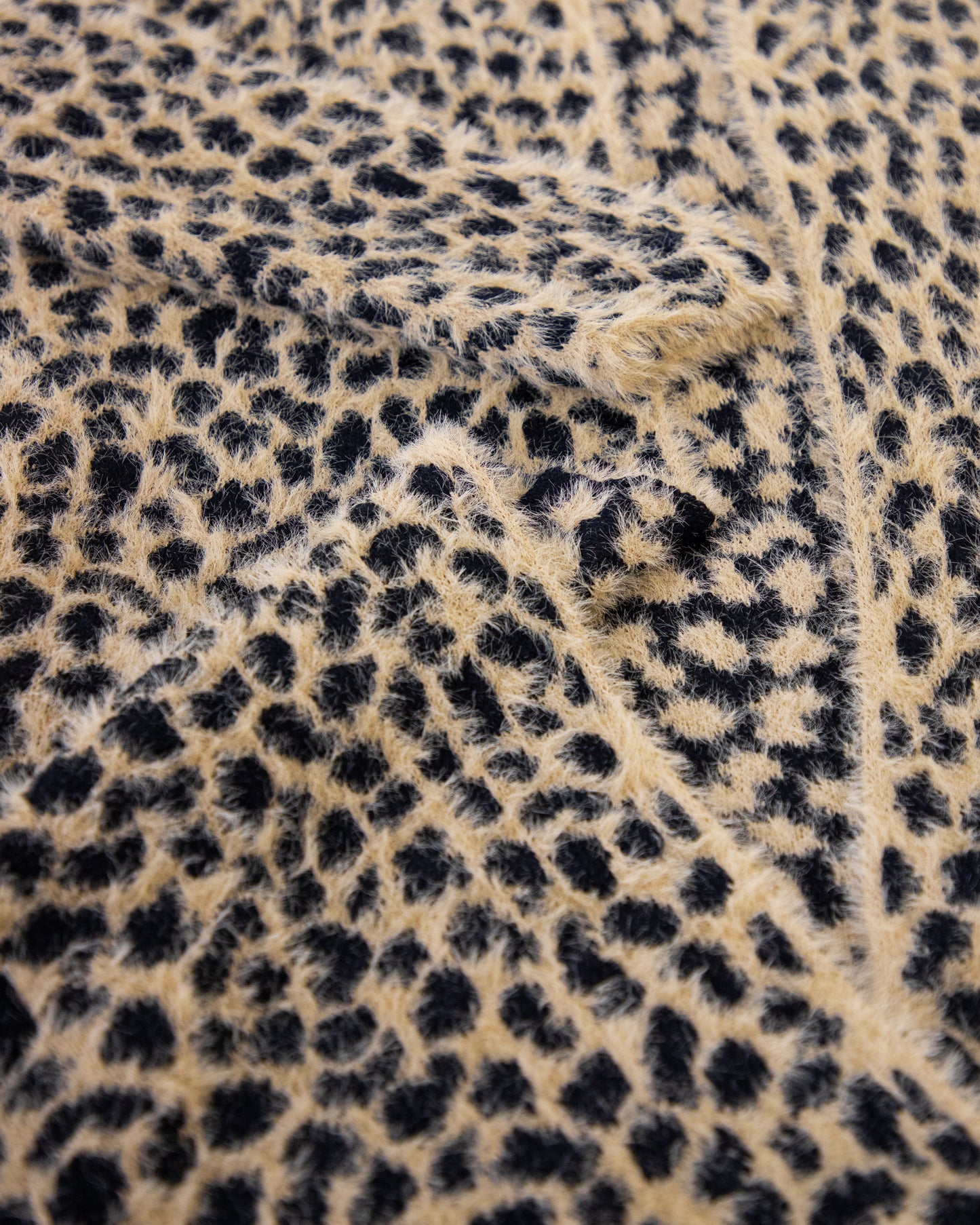 Eyelash Cheetah Print Long Sleeve Cardigan W/ Pockets - (S/M, L/XL)