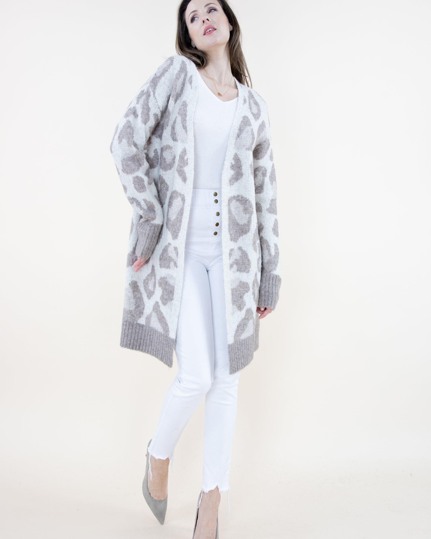 Faded Vintage Leopard Cardigan - (S/M, L/XL)