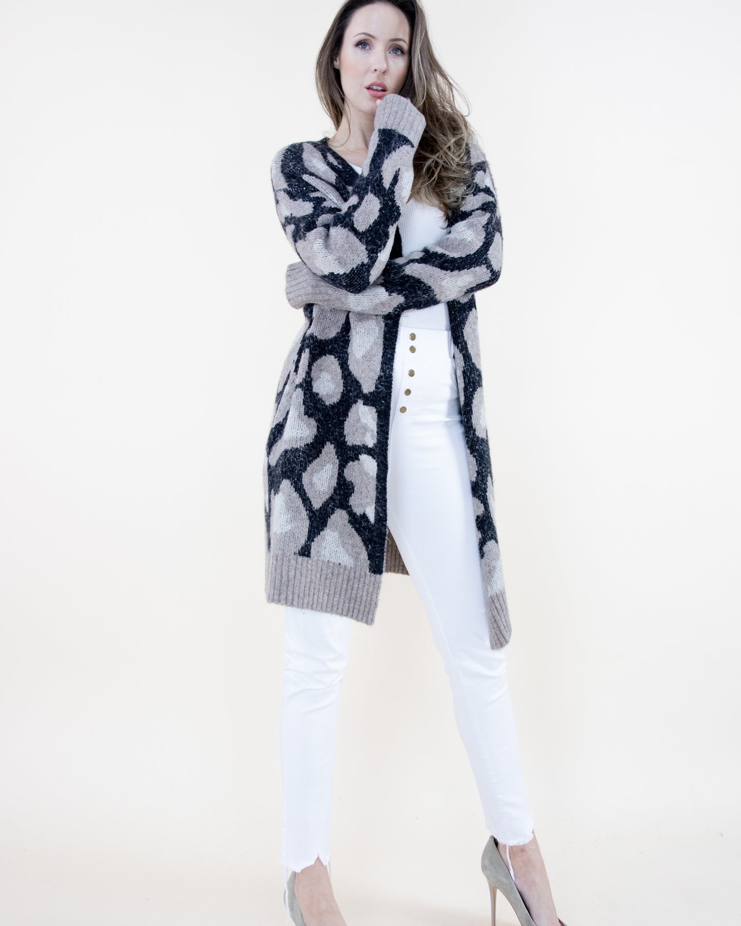 Faded Vintage Leopard Cardigan - (S/M, L/XL)