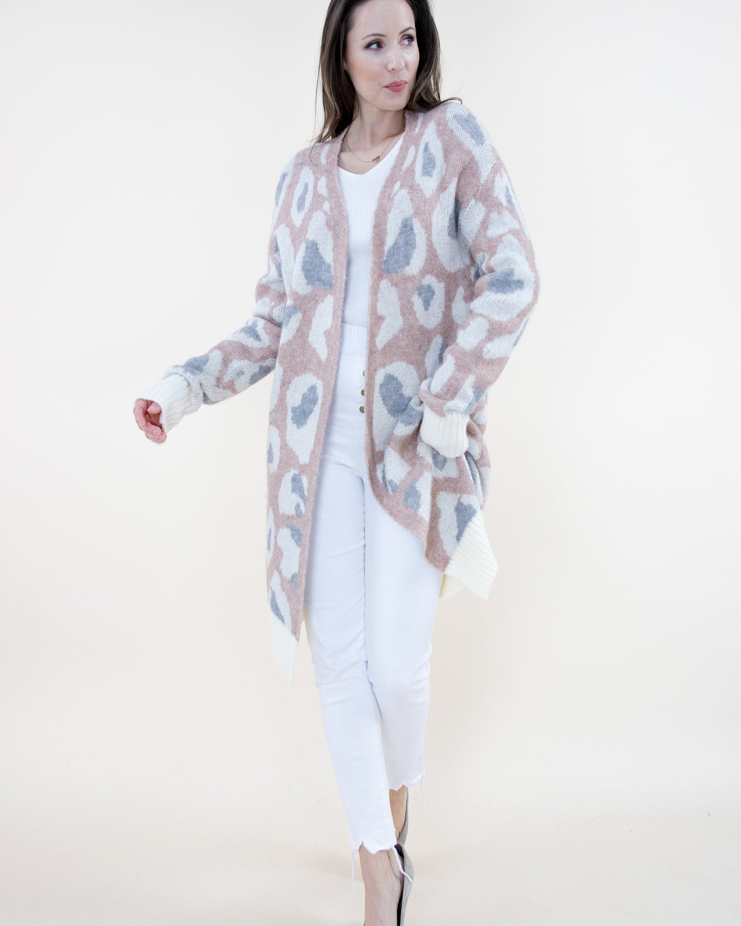 Faded Vintage Leopard Cardigan - (S/M, L/XL)