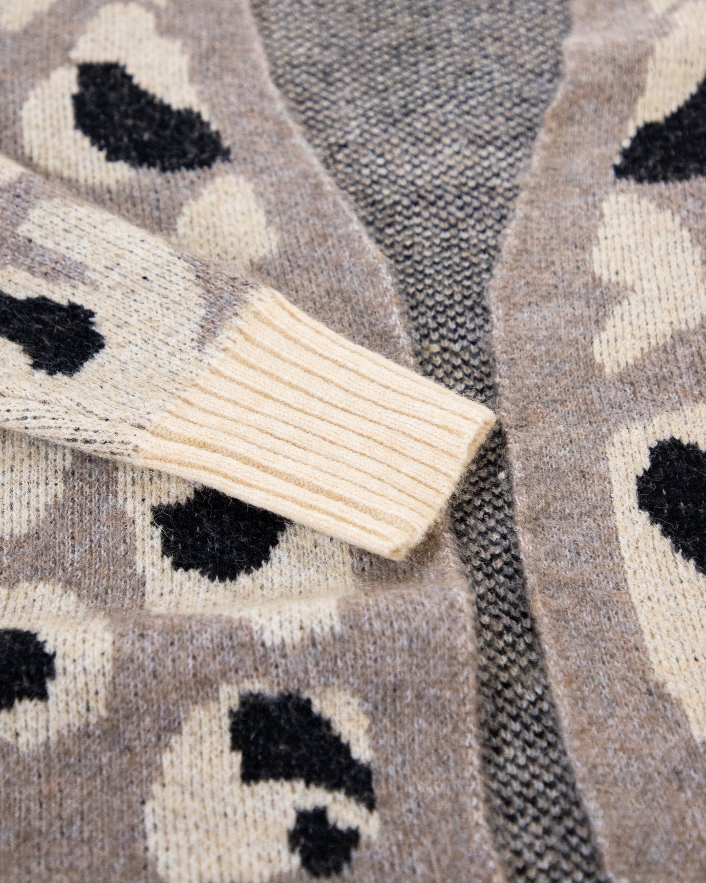 Faded Vintage Leopard Cardigan - (S/M, L/XL)