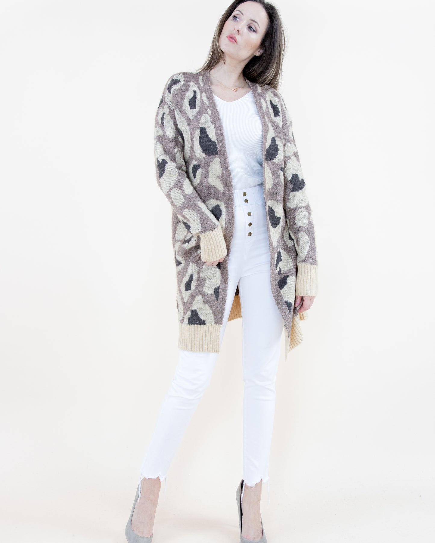 Faded Vintage Leopard Cardigan - (S/M, L/XL)