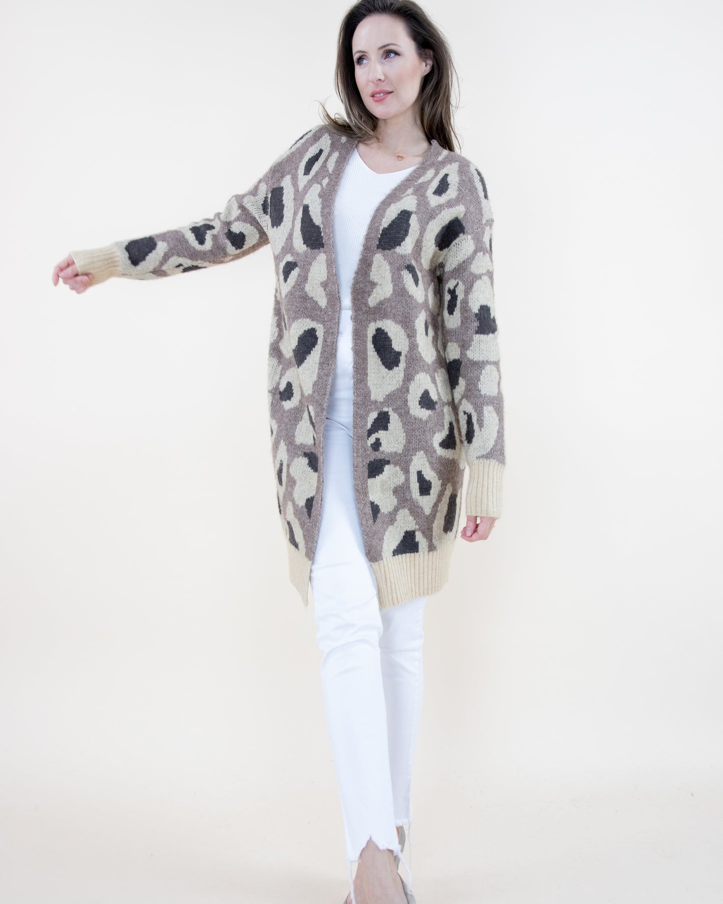 Faded Vintage Leopard Cardigan - (S/M, L/XL)