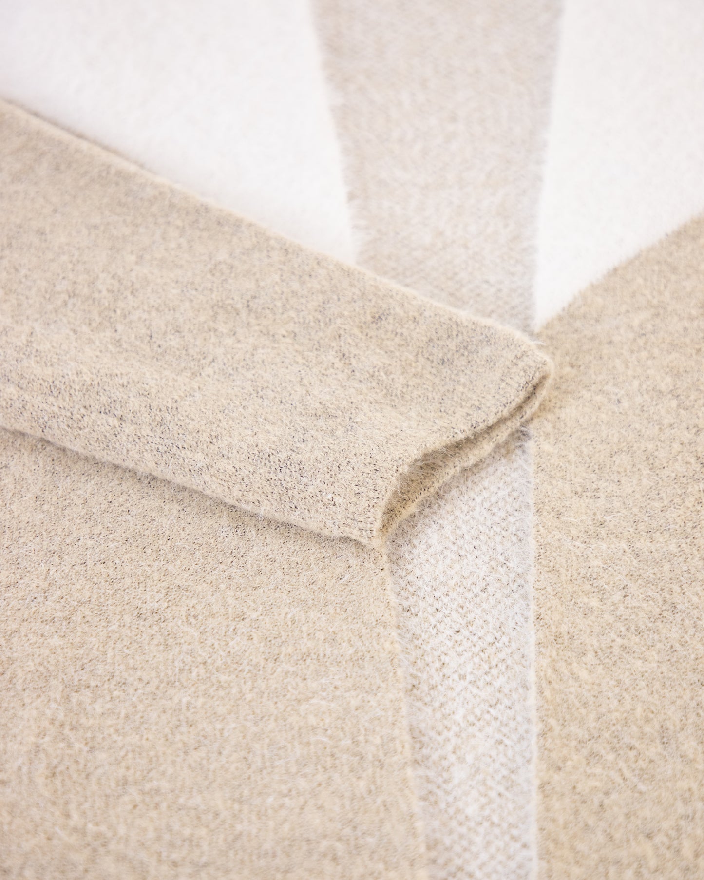 Partial Eyelash Chevron Cardigan