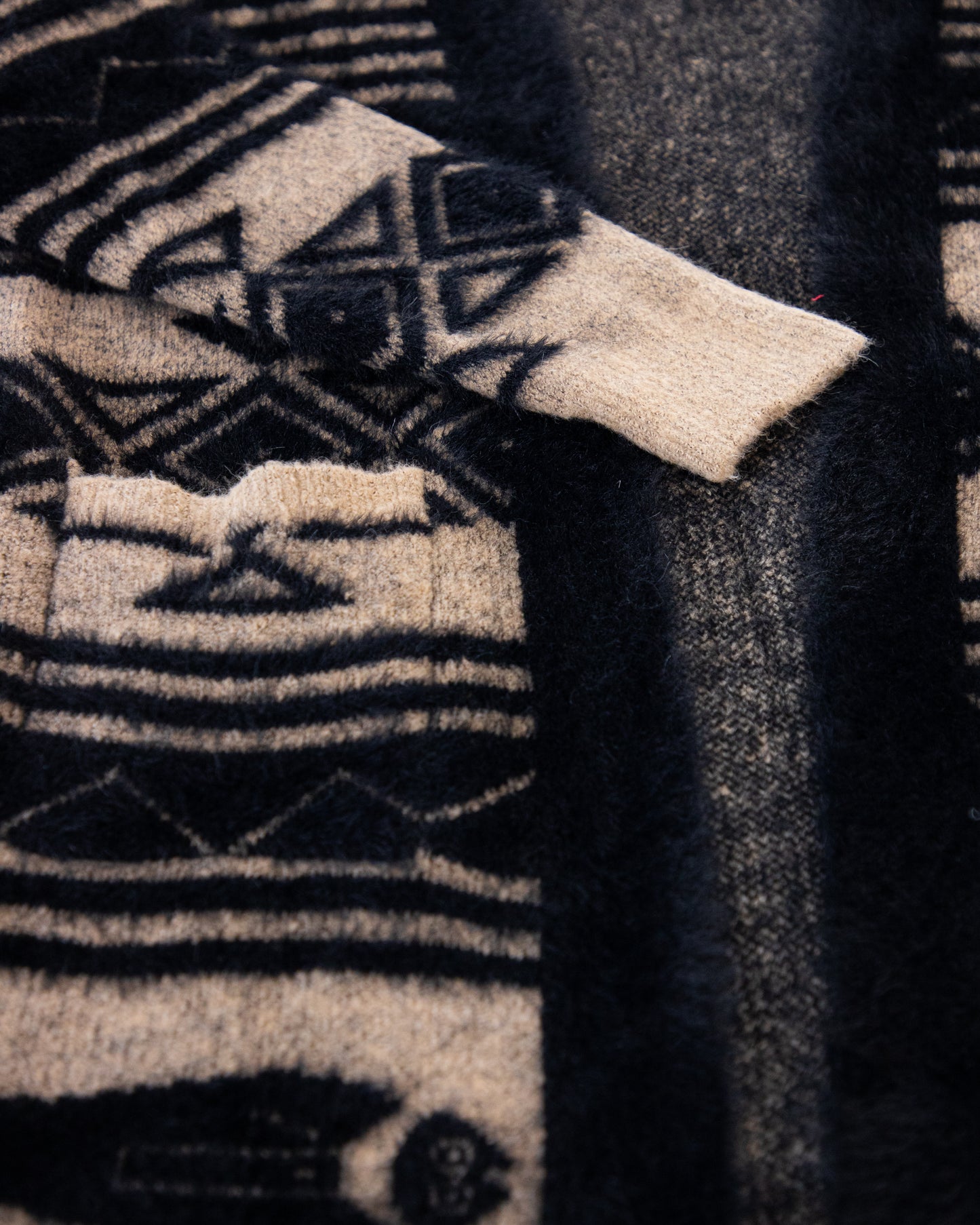 Snake Eye Ethnic Cardigan with Stripe Details