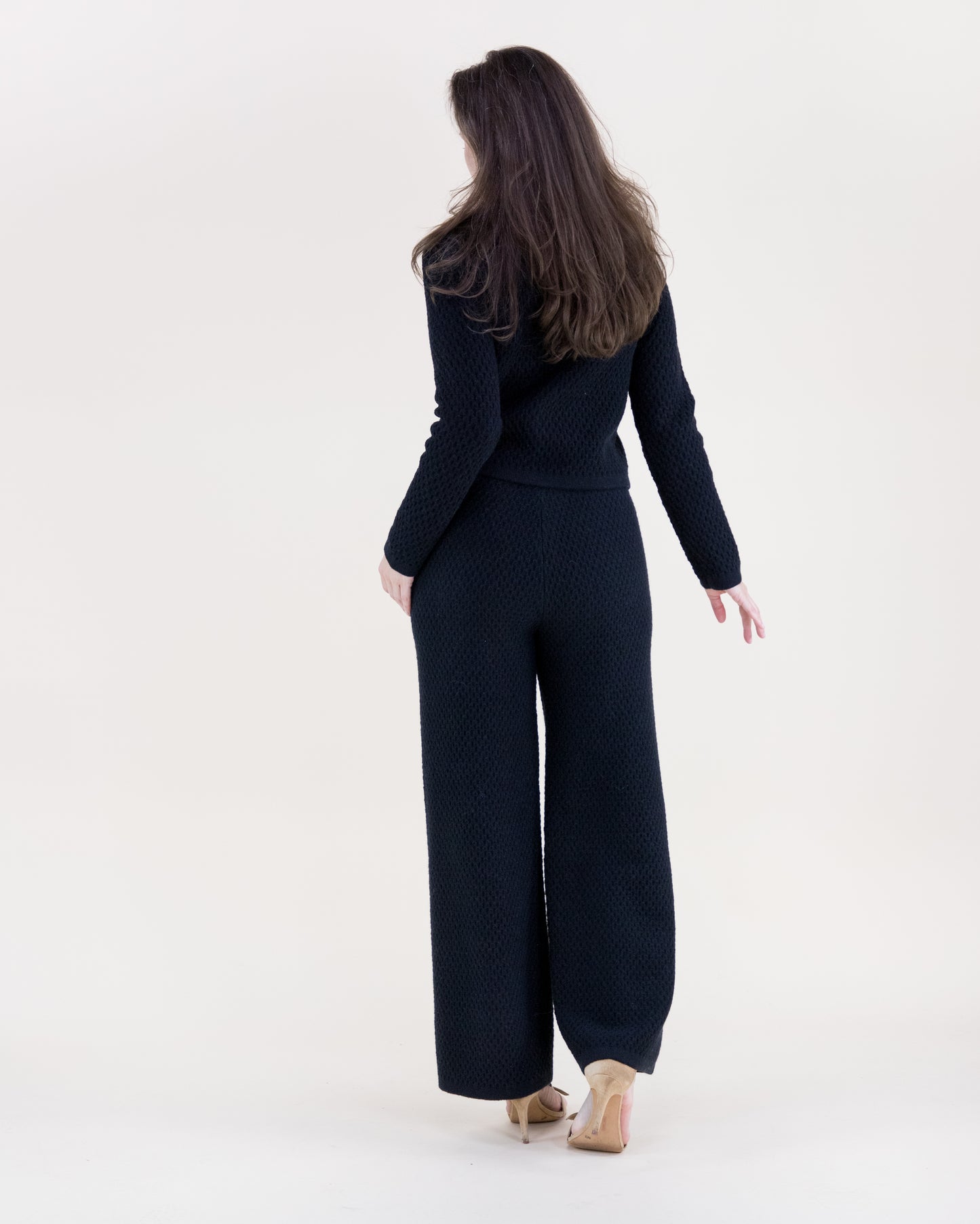 Honeycomb Stitch Crochet Flowers Boxy Cardigan