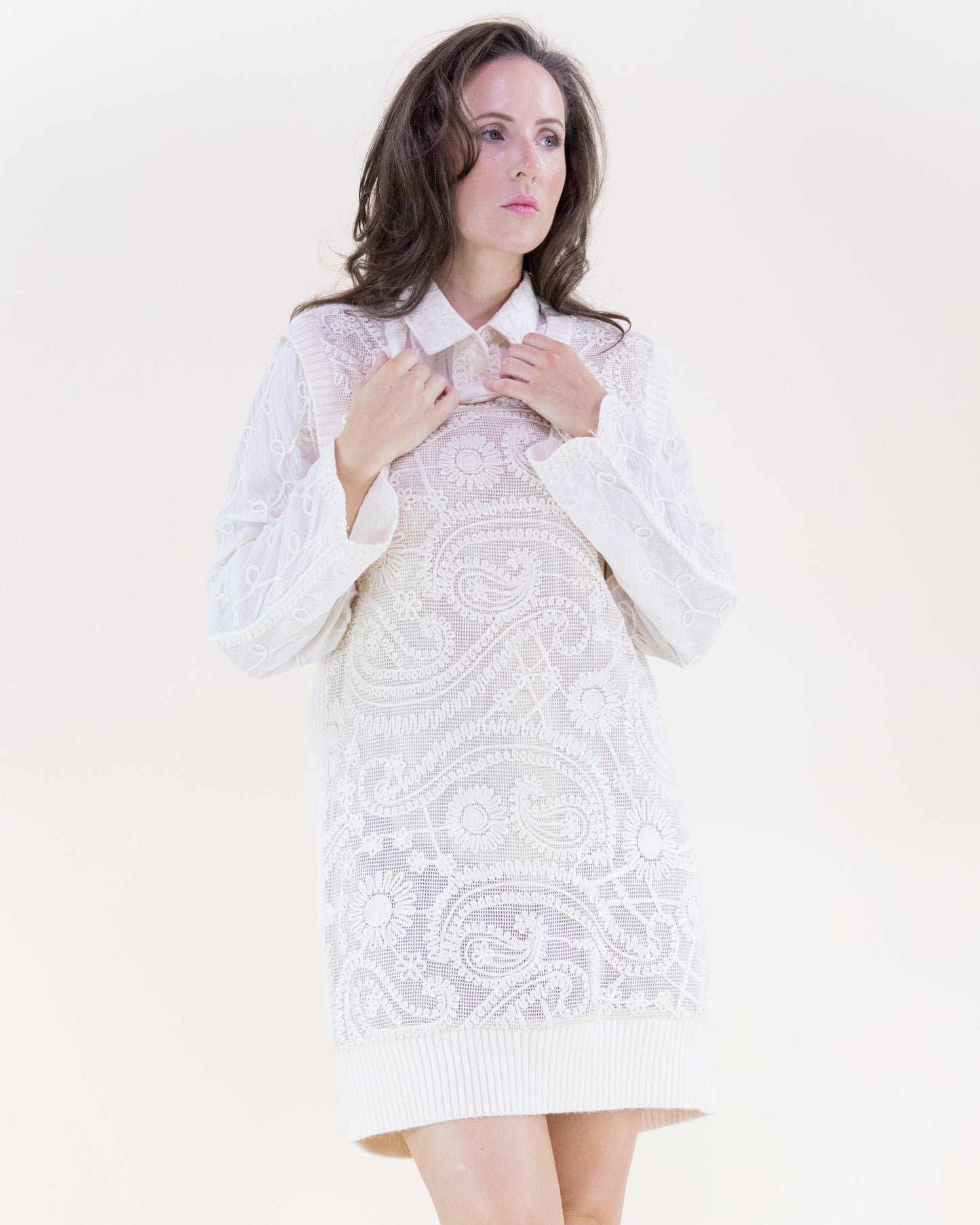 Floral Vines Sweater Vest