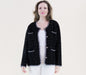 Soft Metallic Four Pocket Twill Pattern Boxy Cardigan