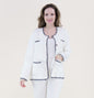 Soft Metallic Four Pocket Twill Pattern Boxy Cardigan