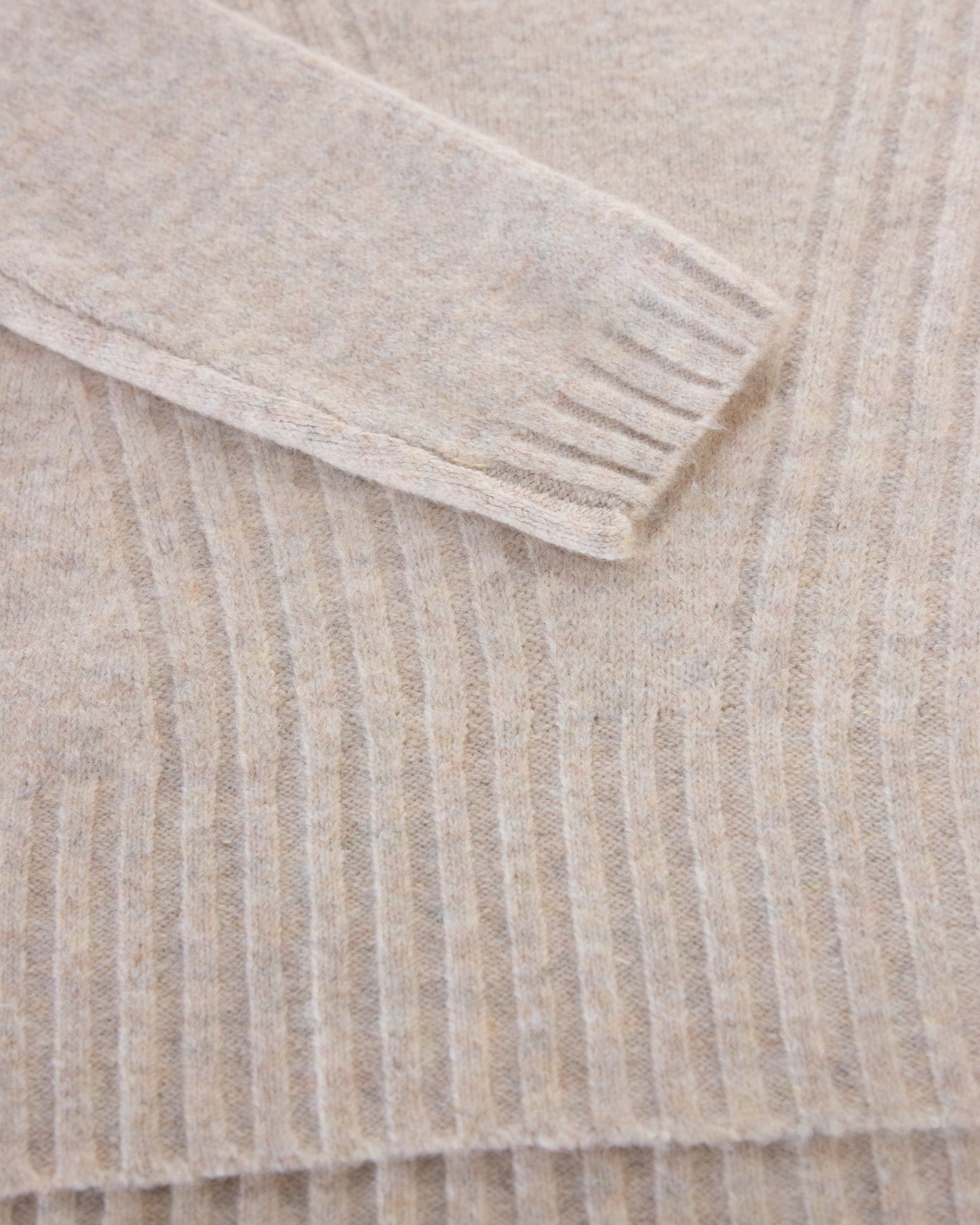 Crew Neck Sweater w/ Ribbed Front Detail