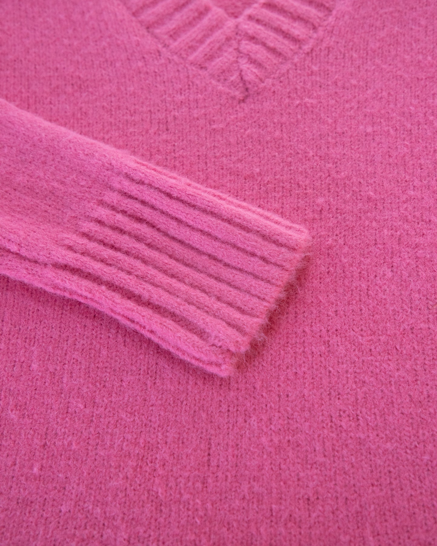V-Neck Sweater w/ Ribbed Hems