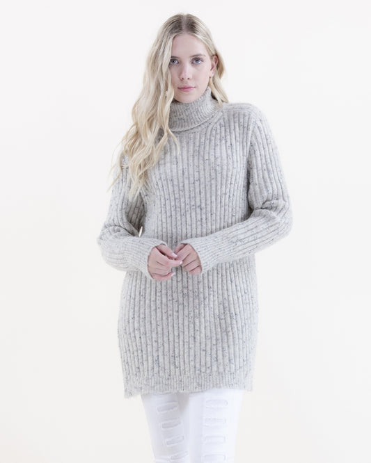 Ribbed Turtle Neck Comfy Long Sweater