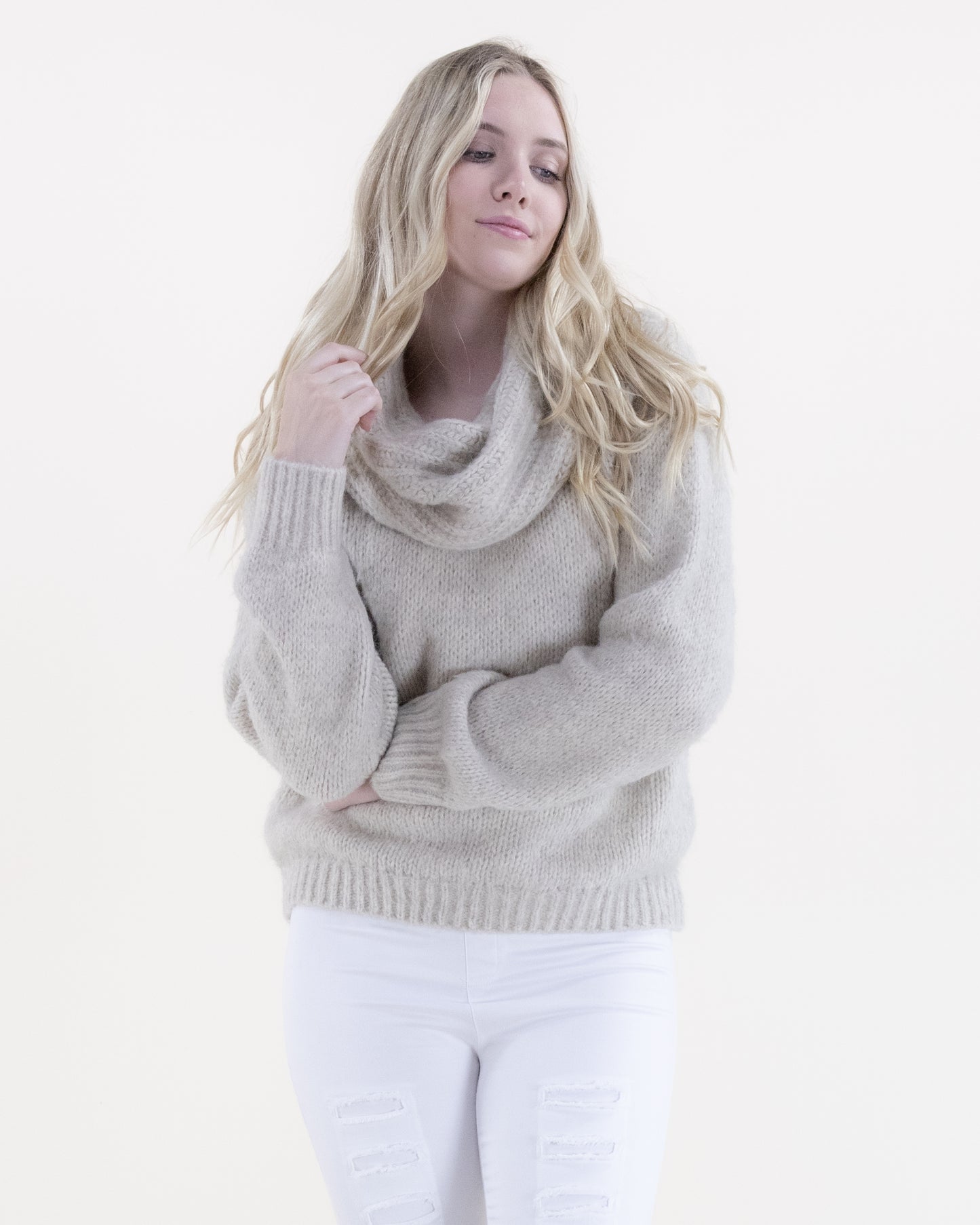 Soft Cowl Neck Sweater