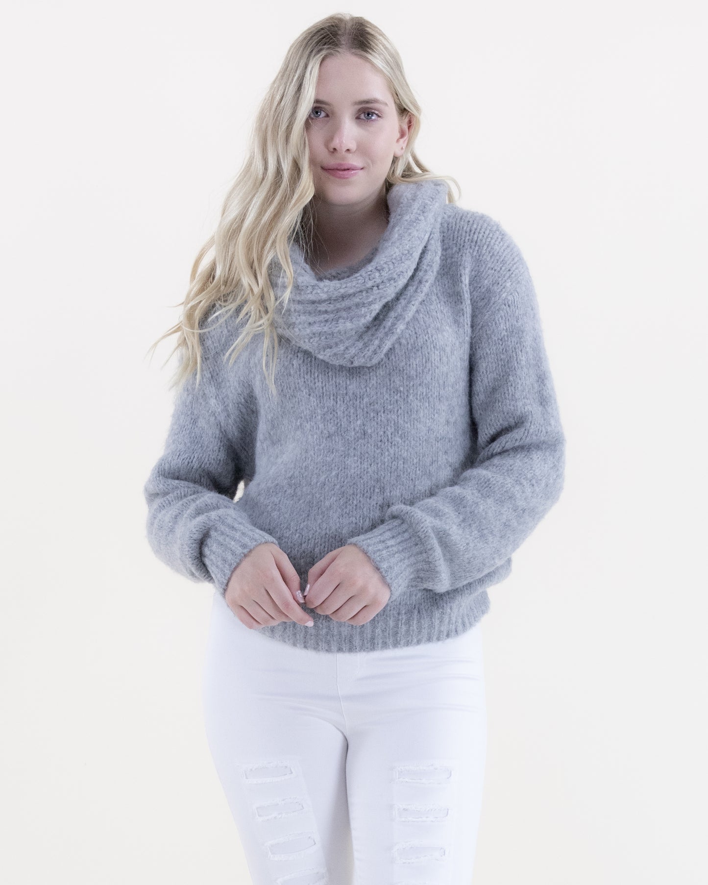 Soft Cowl Neck Sweater