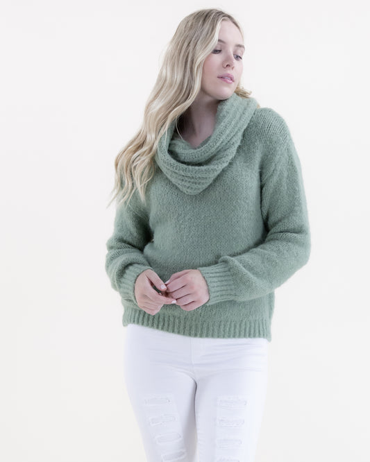 Soft Cowl Neck Sweater