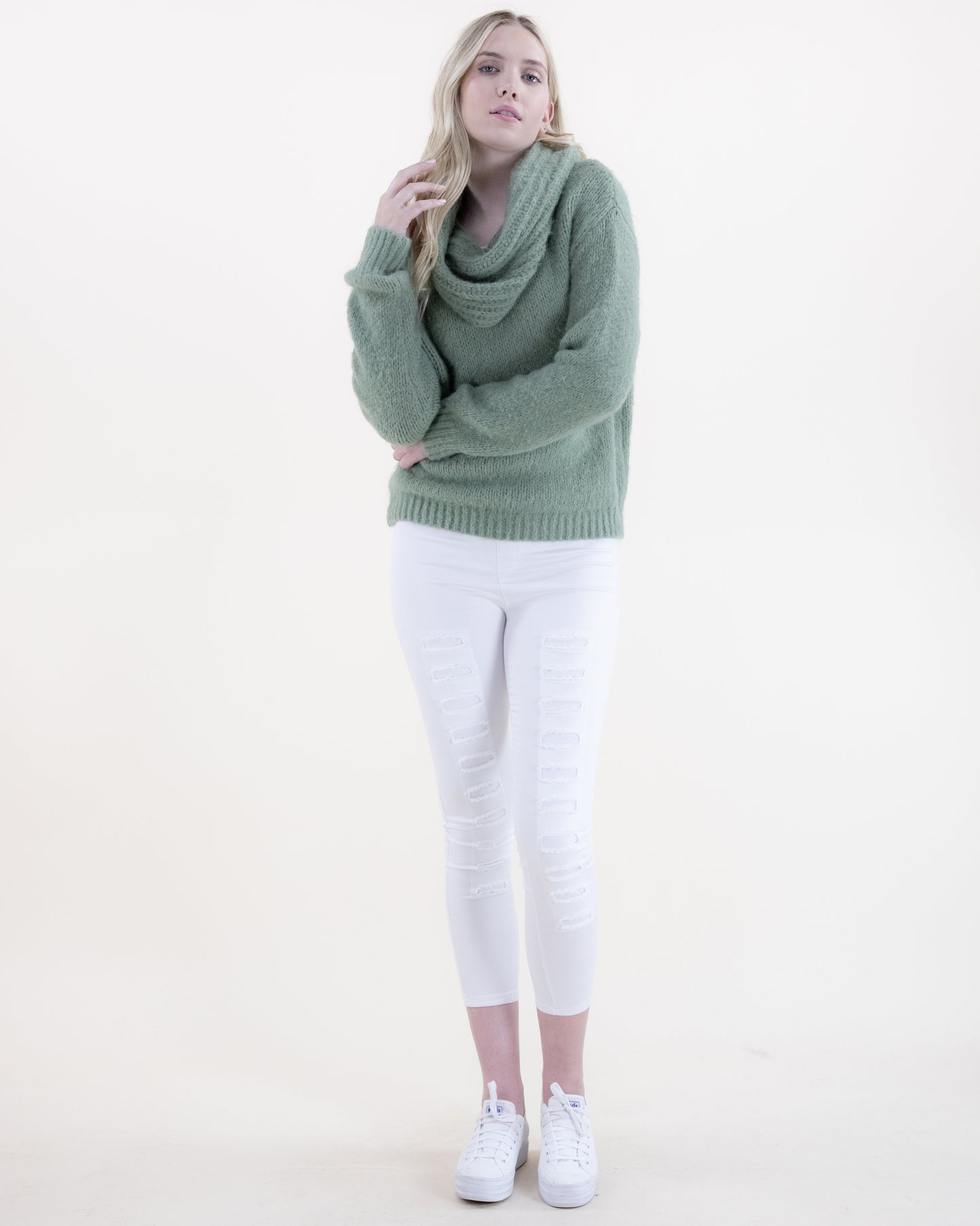 Soft Cowl Neck Sweater