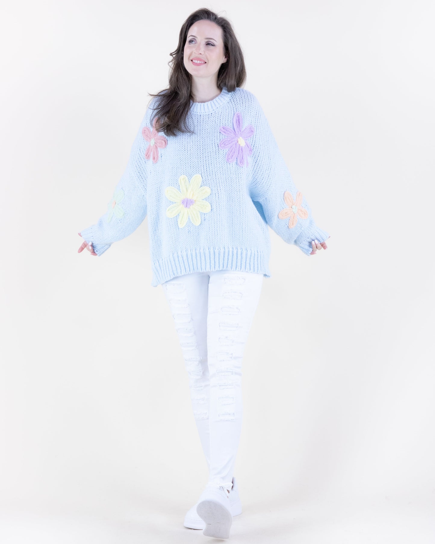 Oversized Flower Power Sweater
