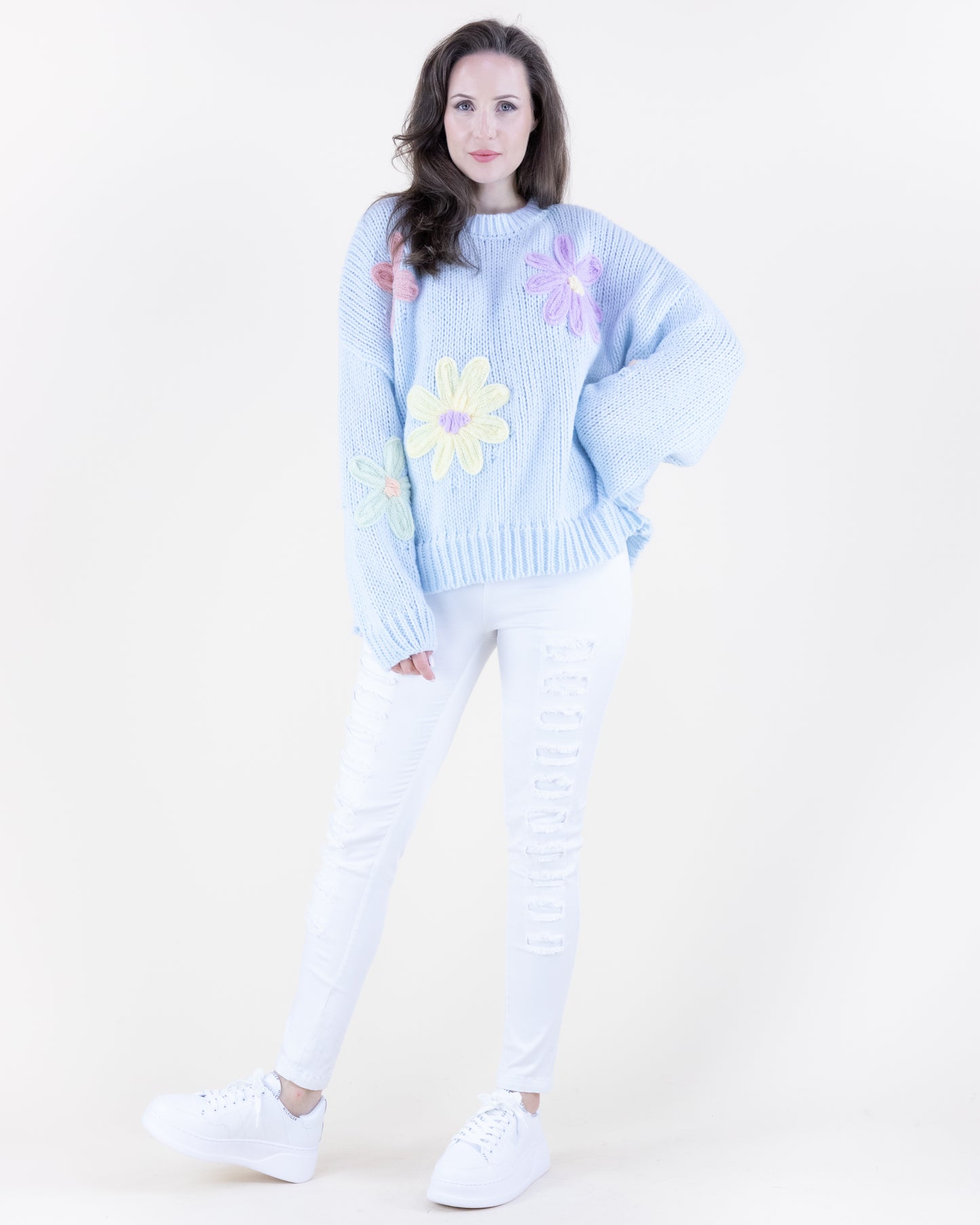 Oversized Flower Power Sweater