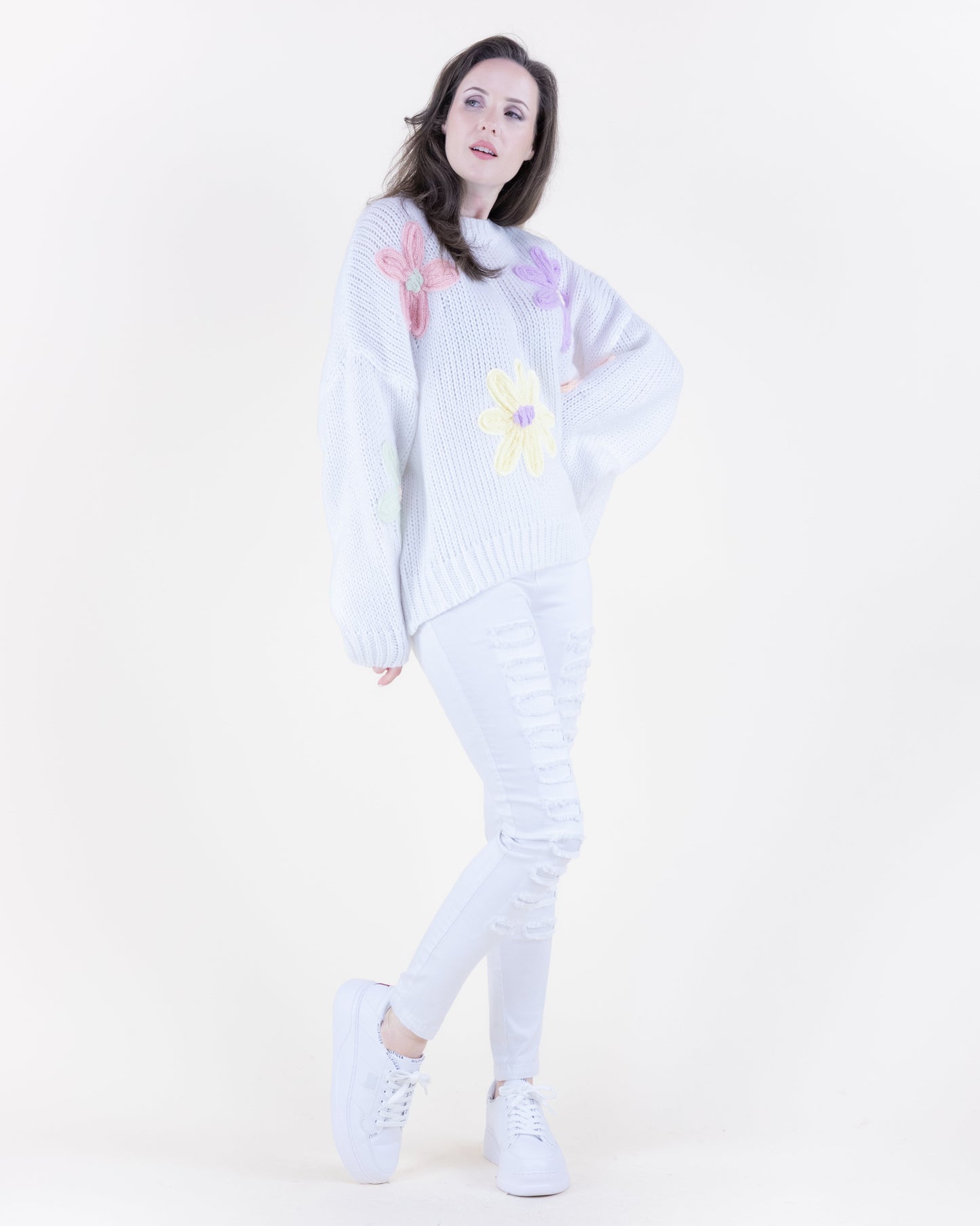 Oversized Flower Power Sweater