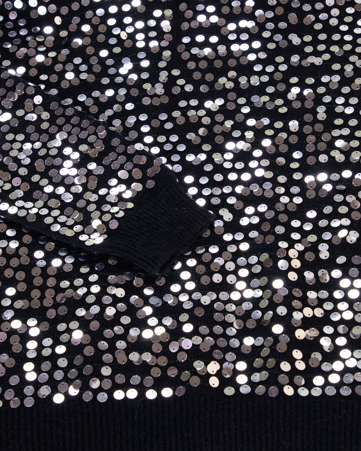 Sequin Crew Neck Pullover Sweater