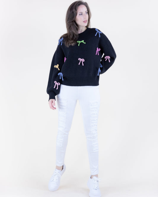 Colorful Bowties Crew Neck Sweater