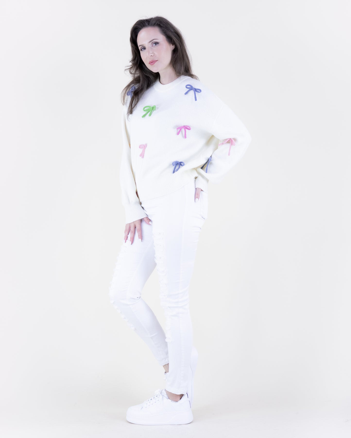 Colorful Bowties Crew Neck Sweater