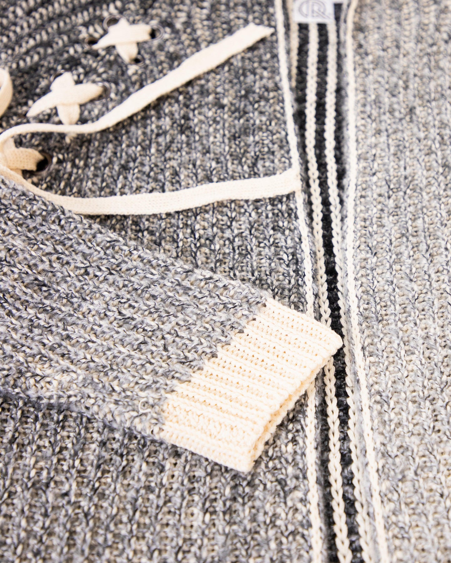 Long Cardigan Laced Shoulder w/ Hood