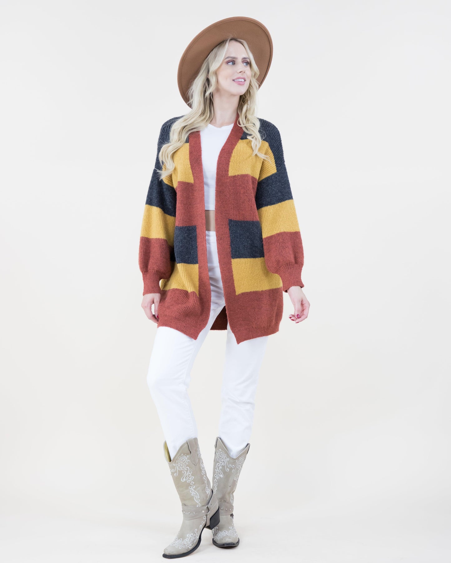Knitted Stripe Cardigan