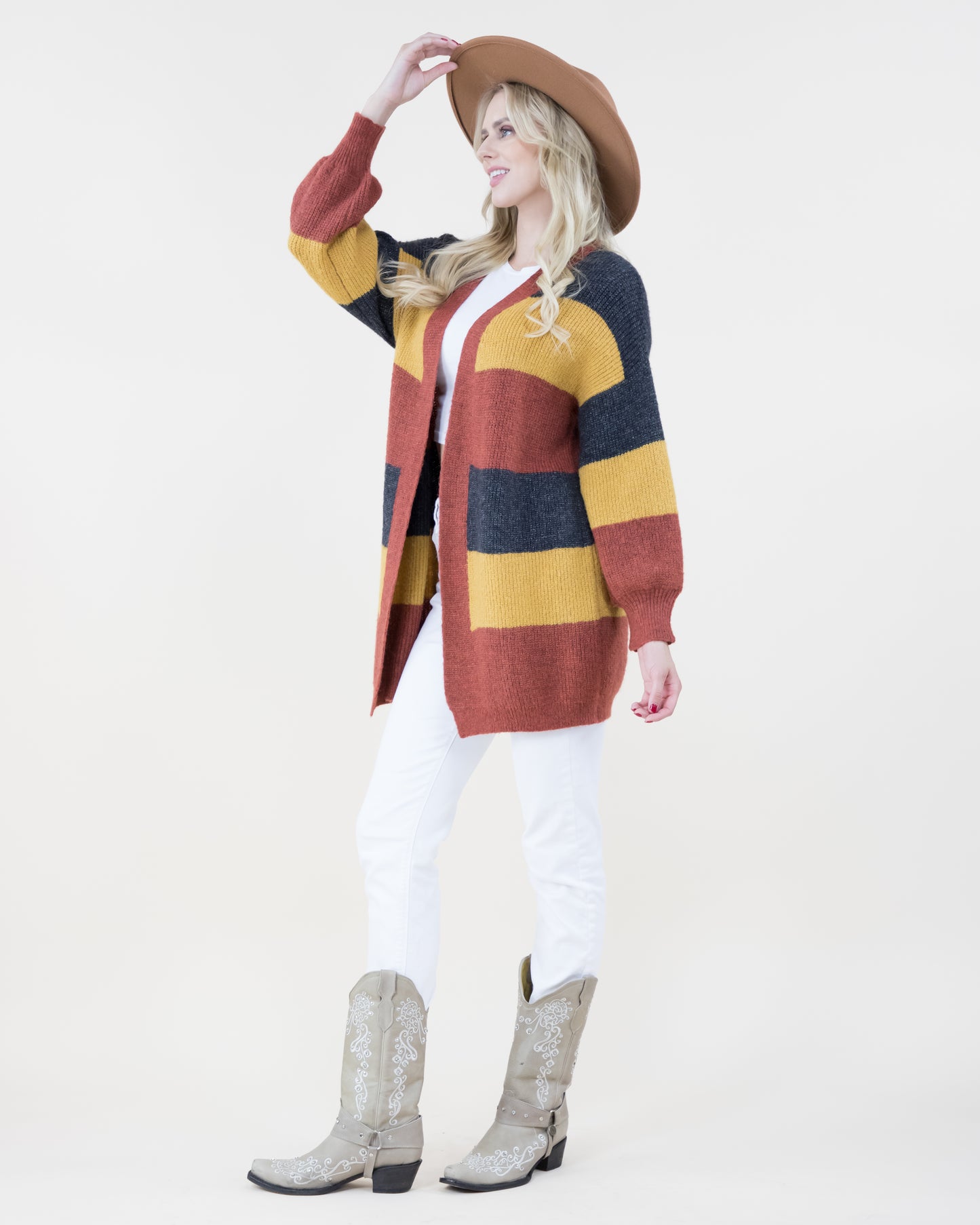Knitted Stripe Cardigan