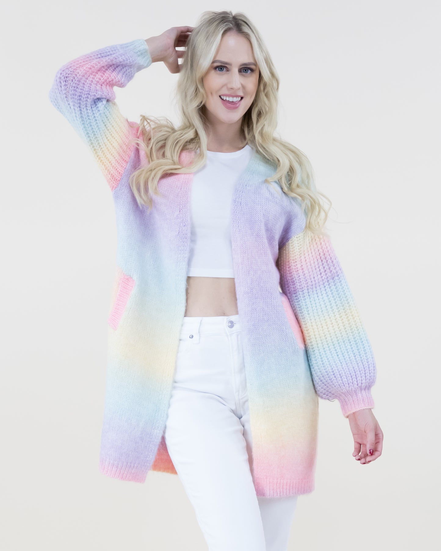 Ombre Bell Sleeve Cardigan - (S/M, L/XL)