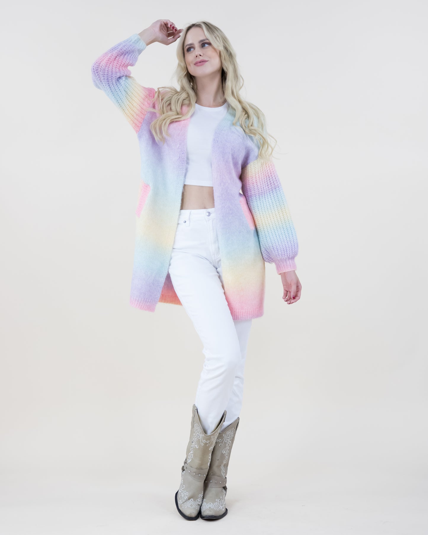 Ombre Bell Sleeve Cardigan - (S/M, L/XL)