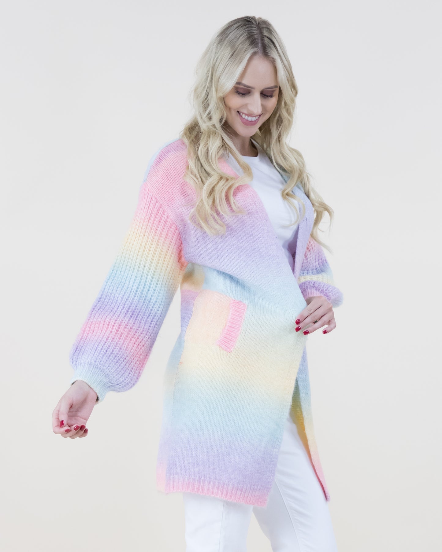 Ombre Bell Sleeve Cardigan - (S/M, L/XL)