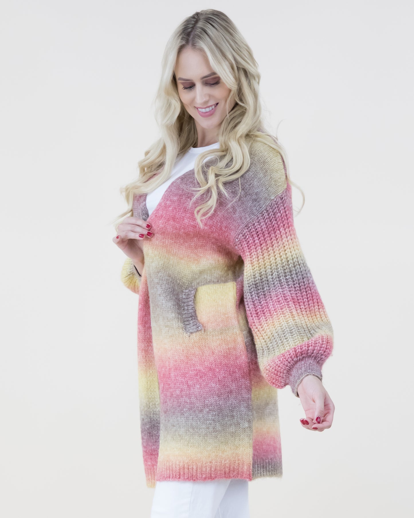 Ombre Bell Sleeve Cardigan - (S/M, L/XL)