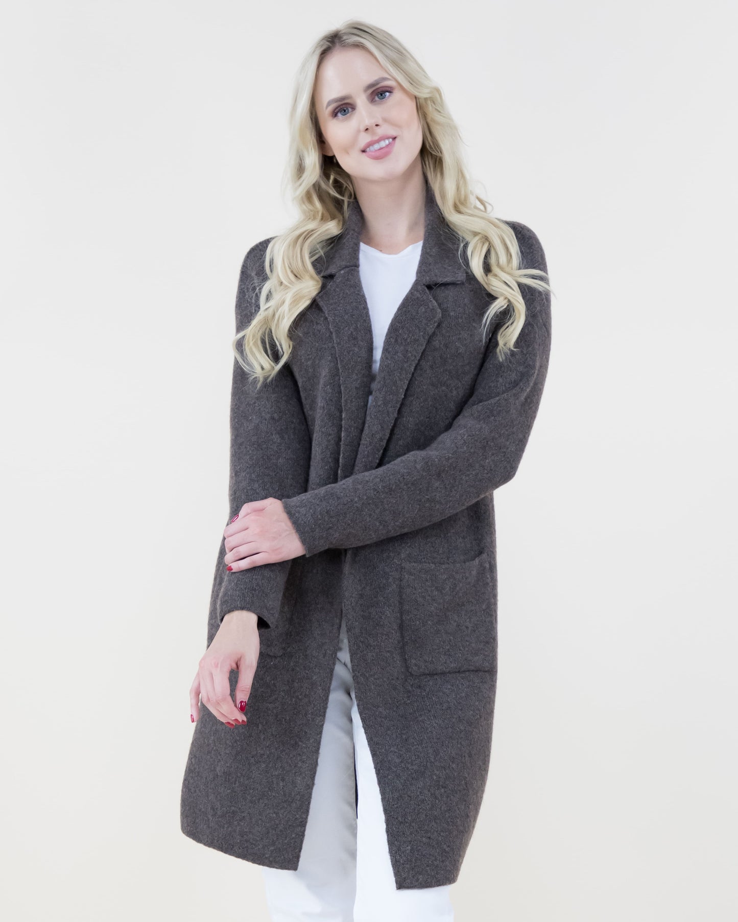 Heather Coatigan w/ Front Pockets