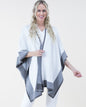 Two Tone Border Tight Knit Kimono