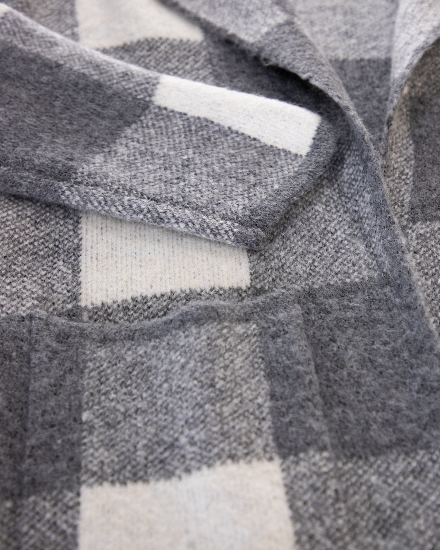 Plaid Coatigan w/ Front Pockets